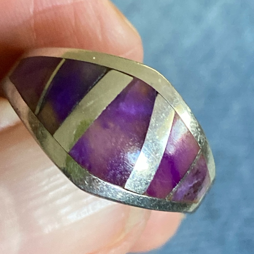 COPY - Sheila Tso Navajo Native American sugilite and sterling silver ring